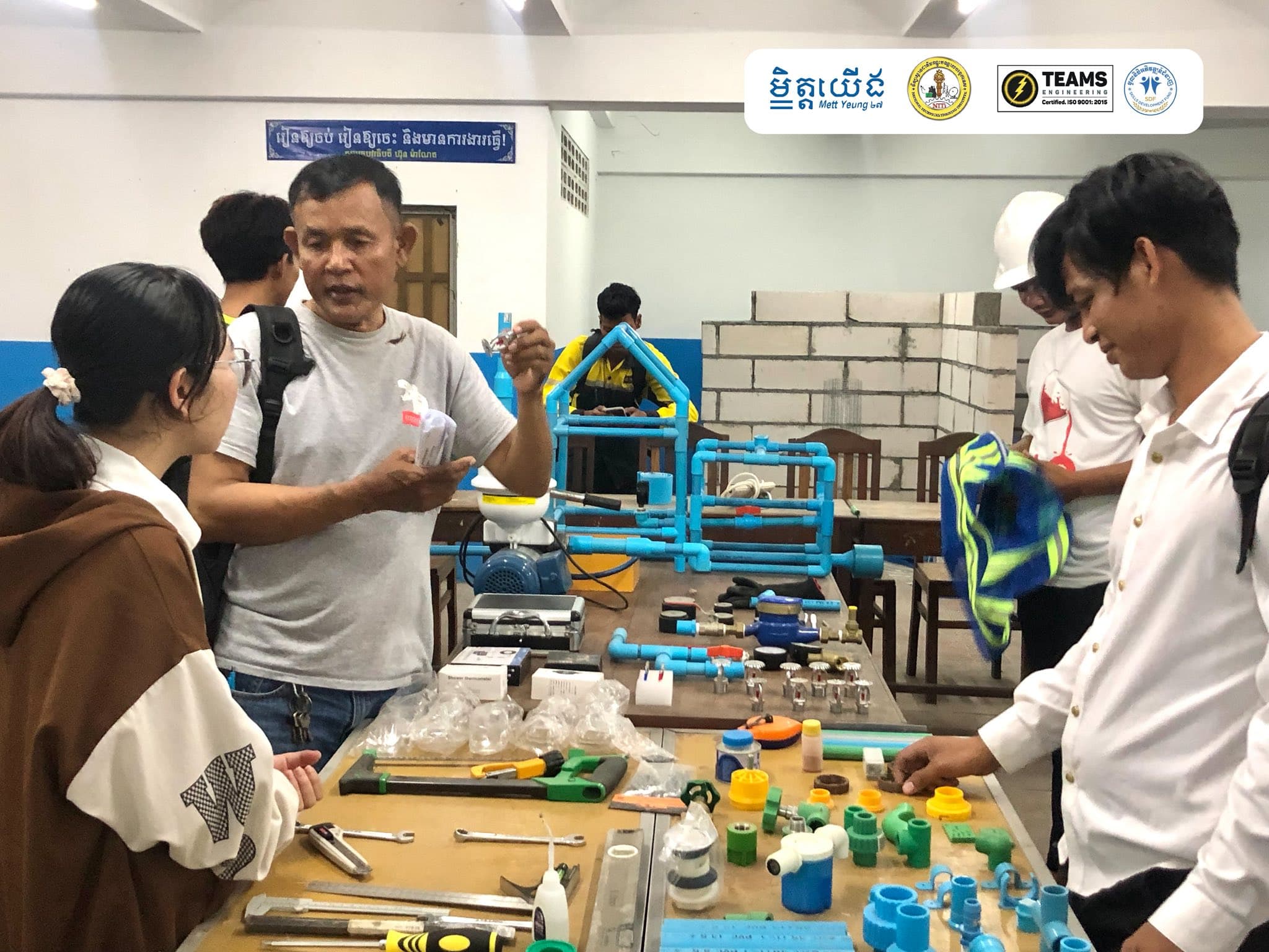 [English Below] 🎞️ កម្រងរូបភាព និង សកម្មភាពខ្លះៗ ពីវគ្គបណ្ដុះបណ្ដាលក្នុងគម្រោង MEP Installation & Maintenance Upskill ក្រុមទី១ លើជំនាញរឹង (Hard Skill) ប្រព័ន្ធបណ្ដាញទឹកក្នុងអគារ នាថ្ងៃទី០៤-០៦ ខែកុម្ភៈ ឆ្នាំ២០២៦ នៅវិទ្យាស្ថានជាតិបណ្តុះបណ្តាលបច្ចេកទេស (NTTI) ។